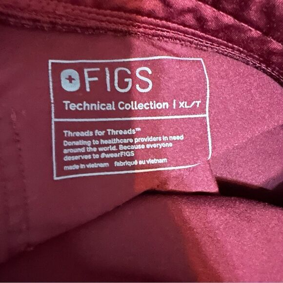 Figs Maroon Zamora Burgundy Joggers sz XL - Picture 7 of 8